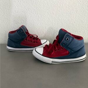 Kids Red and Blue High-Top Sneakers
